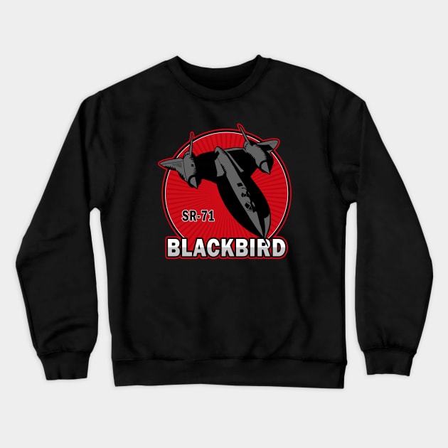 SR-71 Blackbird Logo Crewneck Sweatshirt by Mandra